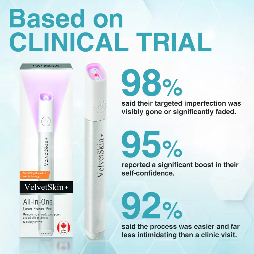 🇨🇦 Bikenda® VelvetSkin+ All-in-One Laser Eraser Pen(Powered by CO₂ laser technology – effectively removes moles, warts, skin tags, pigmentation spots, and other skin imperfections)