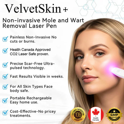 🇨🇦 Bikenda® VelvetSkin+ All-in-One Laser Eraser Pen(Powered by CO₂ laser technology – effectively removes moles, warts, skin tags, pigmentation spots, and other skin imperfections)